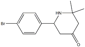 6-(p-Bromophenyl)-2,2-dimethyl-4-piperidinone 구조식 이미지