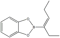 2-[(E)-1-Ethyl-1-butenyl]-1,3,2-benzodioxaborole 구조식 이미지