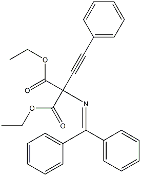 2-[(Diphenylmethylene)amino]-2-(phenylethynyl)malonic acid diethyl ester Structure