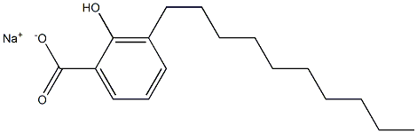 3-Decyl-2-hydroxybenzoic acid sodium salt 구조식 이미지