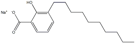 3-Decyl-2-hydroxybenzoic acid sodium salt Structure