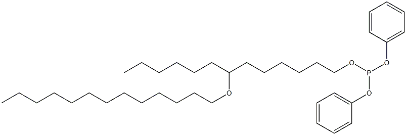Phosphorous acid 7-(tridecyloxy)tridecyldiphenyl ester 구조식 이미지