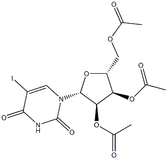 5-Iodouridine 2',3',5'-triacetate 구조식 이미지