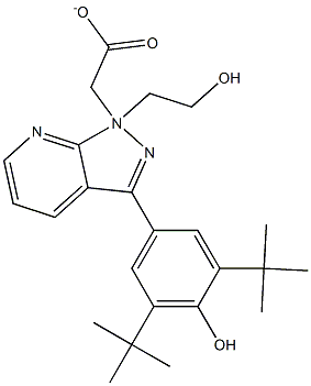 3-(3,5-Di-tert-butyl-4-hydroxyphenyl)-1H-pyrazolo[3,4-b]pyridine-1-ethanol-1-acetate Structure