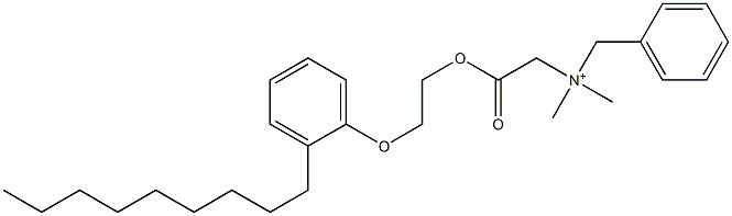 N,N-Dimethyl-N-benzyl-N-[[[2-(2-nonylphenyloxy)ethyl]oxycarbonyl]methyl]aminium Structure