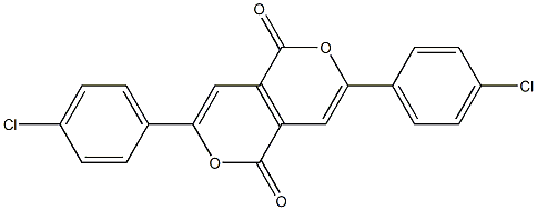 3,7-Bis(4-chlorophenyl)pyrano[4,3-c]pyran-1,5-dione Structure