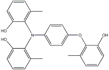 N,N-Bis(2-hydroxy-6-methylphenyl)-4-(2-hydroxy-6-methylphenoxy)benzenamine 구조식 이미지