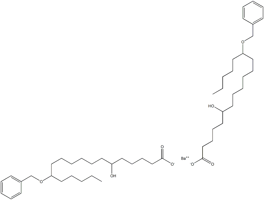 Bis(13-benzyloxy-6-hydroxystearic acid)barium salt Structure