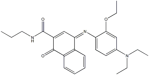 N-Propyl-4-[[2-ethoxy-4-(diethylamino)phenyl]imino]-1-oxo-1,4-dihydronaphthalene-2-carboxamide Structure