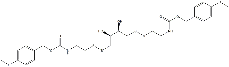 N,N'-[[(2S,3R)-2,3-Dihydroxybutane]-1,4-diylbis(dithio)bis(ethylene)]bis(carbamic acid)bis(4-methoxybenzyl) ester 구조식 이미지