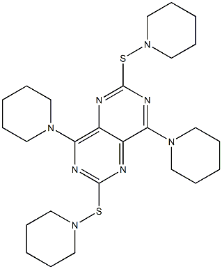 4,8-Di(piperidino)-2,6-bis(piperidinothio)pyrimido[5,4-d]pyrimidine Structure