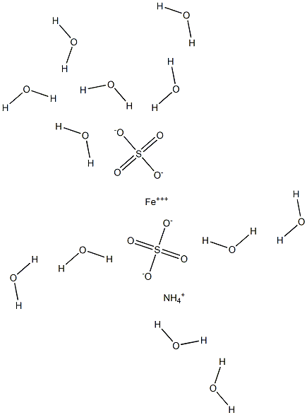 Ammonium iron(III) bissulfate dodecahydrate Structure