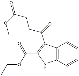 3-[3-(Methoxycarbonyl)propionyl]-1H-indole-2-carboxylic acid ethyl ester 구조식 이미지