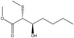 (2R,3R)-2-(Methylthio)-3-hydroxyheptanoic acid methyl ester 구조식 이미지