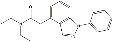 1-Phenyl-4-[[(diethylamino)carbonyl]methyl]-1H-indazole 구조식 이미지