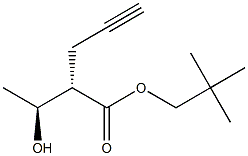 (2S,3S)-3-Hydroxy-2-(2-propynyl)butyric acid 2,2-dimethylpropyl ester 구조식 이미지