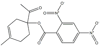 2,4-Dinitrobenzoic acid 1-acetyl-4-methyl-3-cyclohexenyl ester Structure