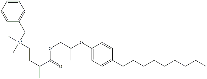 N,N-Dimethyl-N-benzyl-N-[3-[[2-(4-nonylphenyloxy)propyl]oxycarbonyl]butyl]aminium 구조식 이미지