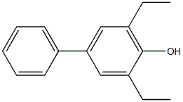 4-Phenyl-2,6-diethylphenol 구조식 이미지