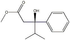 [R,(+)]-3-Hydroxy-4-methyl-3-phenylvaleric acid methyl ester Structure