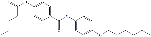 p-Pentanoyloxybenzoic acid p-(hexyloxy)phenyl ester 구조식 이미지