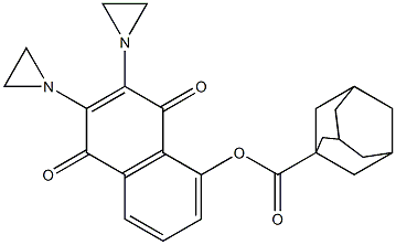 2,3-Bis(1-aziridinyl)-5-(1-adamantylcarbonyloxy)-1,4-naphthoquinone Structure