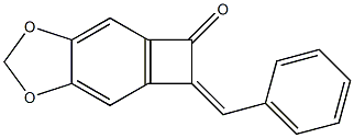 3,4-Methylenedioxy-8-[(Z)-benzylidene]bicyclo[4.2.0]octa-1(6),2,4-trien-7-one 구조식 이미지