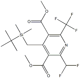 4-[(tert-Butyldimethylsilyl)methyl]-2-(difluoromethyl)-6-(trifluoromethyl)pyridine-3,5-dicarboxylic acid dimethyl ester Structure