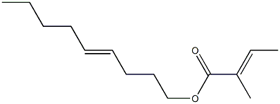 (E)-2-Methyl-2-butenoic acid 4-nonenyl ester Structure