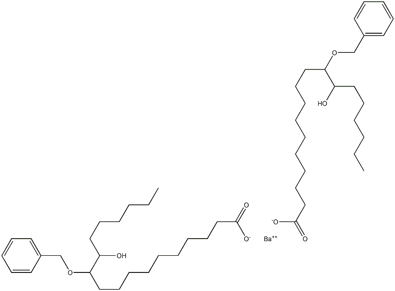 Bis(11-benzyloxy-12-hydroxystearic acid)barium salt Structure