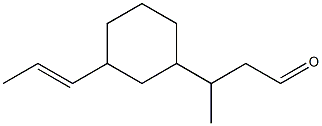 3-[3-(1-Propenyl)cyclohexyl]butanal Structure