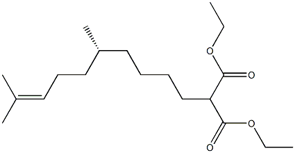 (+)-2-[(R)-5,9-Dimethyl-8-decenyl]malonic acid diethyl ester 구조식 이미지