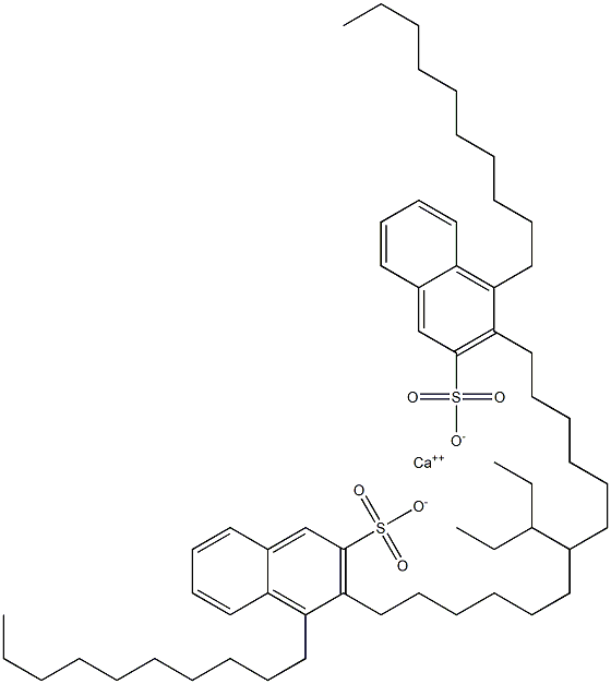 Bis(3,4-didecyl-2-naphthalenesulfonic acid)calcium salt 구조식 이미지