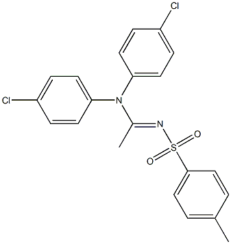 N1,N1-Bis(p-chlorophenyl)-N2-[(p-methylphenyl)sulfonyl]acetamidine 구조식 이미지