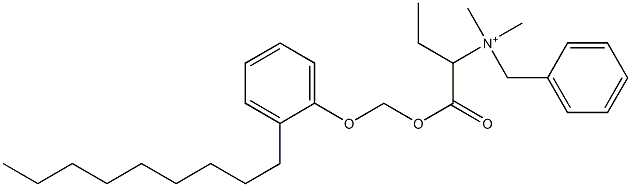 N,N-Dimethyl-N-benzyl-N-[1-[[(2-nonylphenyloxy)methyl]oxycarbonyl]propyl]aminium 구조식 이미지