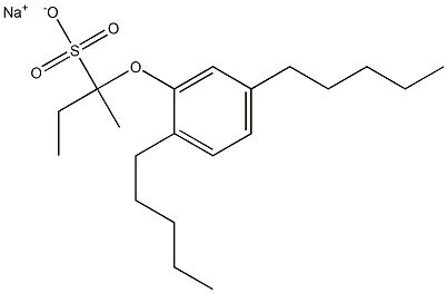 2-(2,5-Dipentylphenoxy)butane-2-sulfonic acid sodium salt 구조식 이미지