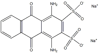 1,4-Diamino-9,10-dihydro-9,10-dioxoanthracene-2,3-disulfonic acid disodium salt 구조식 이미지