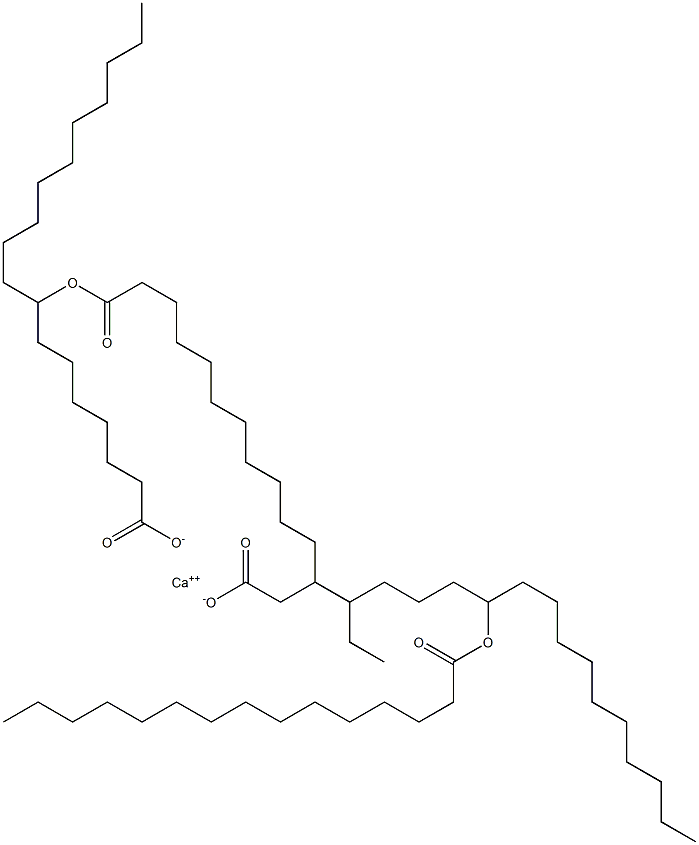 Bis(8-pentadecanoyloxystearic acid)calcium salt 구조식 이미지