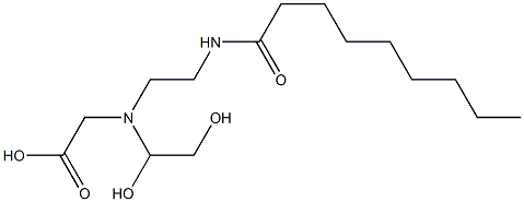 N-(1,2-Dihydroxyethyl)-N-[2-(nonanoylamino)ethyl]aminoacetic acid 구조식 이미지