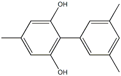 5-Methyl-2-(3,5-dimethylphenyl)benzene-1,3-diol Structure