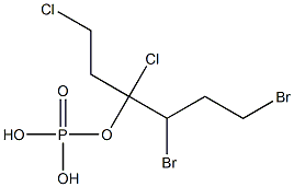 Phosphoric acid hydrogen (1,3-dibromopropyl)(1,3-dichloropropyl) ester Structure