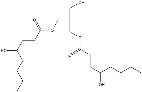 Bis(4-hydroxyoctanoic acid)2-(hydroxymethyl)-2-methyl-1,3-propanediyl ester Structure