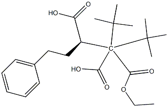 (2R)-4-Phenylbutane-1,1,2-tricarboxylic acid 1,1-ditert-butyl 2-ethyl ester Structure