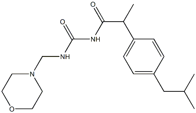 1-[2-(p-Isobutylphenyl)propionyl]-3-(morpholinomethyl)urea Structure