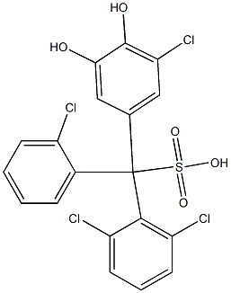 (2-Chlorophenyl)(2,6-dichlorophenyl)(5-chloro-3,4-dihydroxyphenyl)methanesulfonic acid Structure