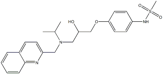 N-[4-[2-Hydroxy-3-[N-isopropyl-N-(2-quinolinylmethyl)amino]propyloxy]phenyl]methanesulfonamide 구조식 이미지