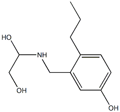 3-[(1,2-Dihydroxyethyl)aminomethyl]-4-propylphenol 구조식 이미지