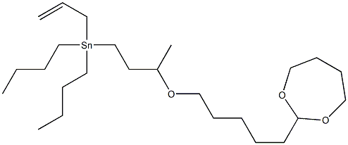 3-[5-(1,3-Dioxepan-2-yl)pentyloxy]allyltributylstannane Structure