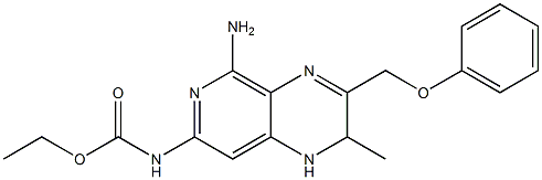 N-[(5-Amino-1,2-dihydro-2-methyl-3-phenoxymethylpyrido[3,4-b]pyrazin)-7-yl]carbamic acid ethyl ester Structure