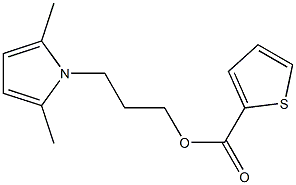 2-Thiophenecarboxylic acid 3-(2,5-dimethyl-1-pyrrolyl)propyl ester 구조식 이미지